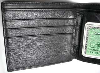 Genuine GOAT Skin Black Bi Fold Brand New Leather Wallet  