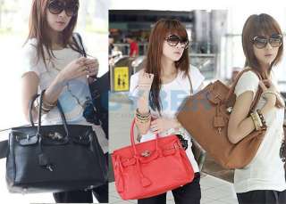   Star Fashion Retro Lock handbag lady PU Leather shoulder tote bag W31