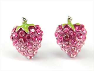 size 1 cm x 1 3 cm style pierced earring colour pink stone