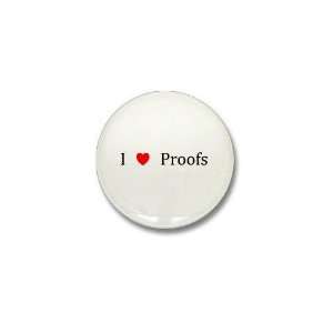  I Heart Proofs Math Mini Button by  Patio, Lawn 