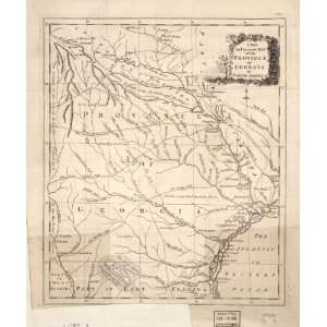  1779 Map Indians of North America, Georgia