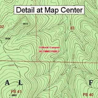   Quadrangle Map   O Block Canyon, New Mexico (Folded/Waterproof