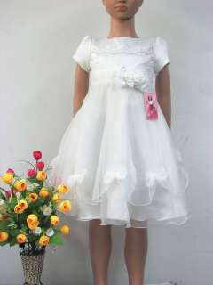Girl jr. bridesmaid flower girl Dress sz 3T off white  