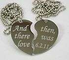 TEXT ONLY SPECIAL WORDS SPLIT HEART TAG NECKLACES FREE ENGRAVING