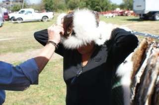 Otter hat w/white fox fur trim Missouri trappers skin  