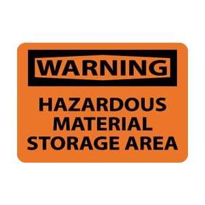     Warning, Hazardous Material Storage Area, 10 X 14, Fiber Glass