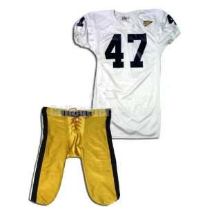 White No. 47 Game Used Kent State Powers Football Uniform (SIZE 44 