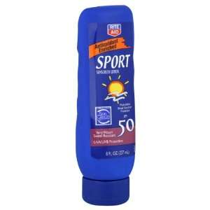 Rite Aid Sunscreen Lotion, Sport, SPF 50, 8 oz