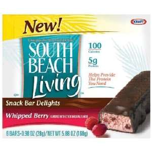 South Beach Living Snack Bar Delights Whipped Berry, 6 count bars 