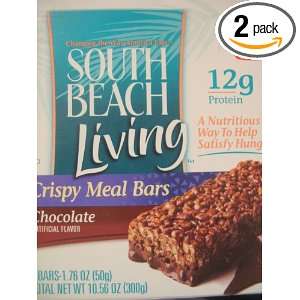  South Beach Living Crispy Meal Bars Chocolate Flavor 6 bars 