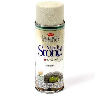 Lot of 4 Cans of Krylon Make It Stone Basecoat Spray Paint WHITE ONYX 