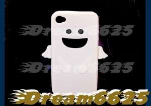 Silicone Case Cover Skin Iphone 4 4G white angel cute  