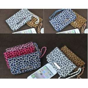 Women Girl Premium Leopard Leather Case Wallet Cover for Apple iPhone 