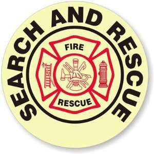  Search And Rescue GlowSmart Vinyl Sticker, 2 x 2 Office 