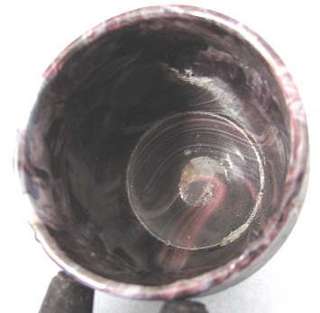 Vintage PURPLE SLAG Glass Cigar Cigarette Holder Vase  