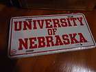 vintage NOS University of Nebraska embossed license plate from the 
