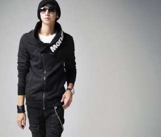 2011 NEW Mens Korean Version Casual Style Sweater Hoodie Jacket Black 