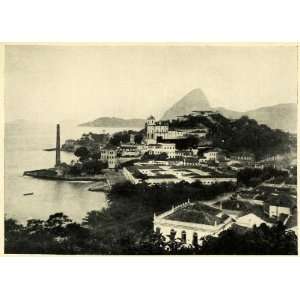  1906 Print Sugar Loaf Mountain Rio de Janeiro Bay Gloria 