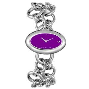  Womens Smooth Steel Purple Dial Electronics