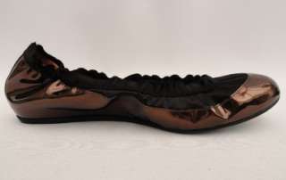 BN lanvin Metallic Black Two Tone Leather ballerina Flat UK7 40 RRP350 