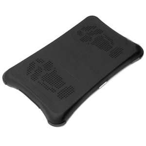 Wii Fit Skidproof Silicon Skin Cover with Foot Print   Black (2 Pack)