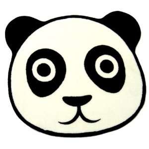 Panda Bear Bath Mat Rug With Non Slip Rubber Backing Black and White 
