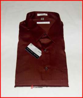 Geoffrey Beene Wrinkle Free Mens Dress Shirt Brick Red 18, 18.5 $49.50 