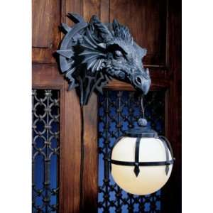   Castle Dragon Sculptural Electric Wall Sconce