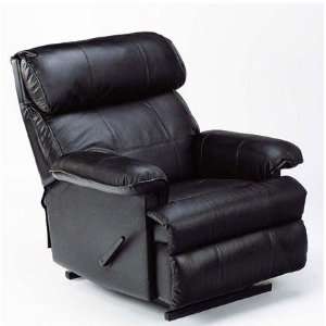 Rocker Recliner Chair Black Leather Match