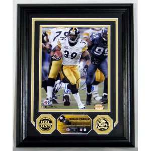 Pittsburgh Steelers WILLIE PARKER AUTOGRAPHED PHOTOMINT with 2 Gold 