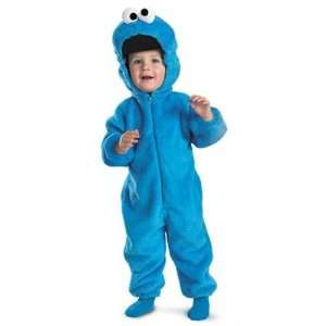 Cookie Monster Deluxe Two Sided Plush Jumpsuit Costume   Medium (3T 4T 