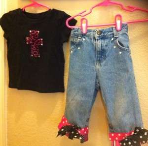 Custom Girls Boutique Outfit Sz 18 24 Months  