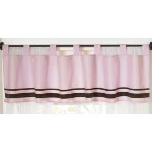  Pink and Chocolate Hotel Baby Collection Window Valance by 