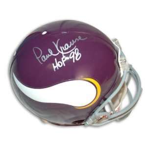 Autographed Paul Krause Minnesota Vikings Throwback Proline Helmet 