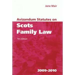  Avizandum Statutes on Scots Family Law (9781904968368 
