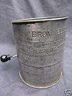 Vintage 3 cup Tin Bromwells Measuring Sifter Excellent
