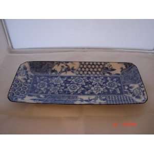  Japanese Blue & White Landscape Small Tray New Everything 