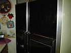 GE PROFILE SIDE X SIDE 26.6 CU FT REFRESHMENT DOOR BLACK GLASS FRONT 