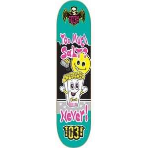  1031 Popcorn Guy Skateboard Deck   8.16 x 32 Sports 