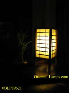 Handmade Shoji Japanese Asian Oriental Bamboo, Wood Table Lamp #621 