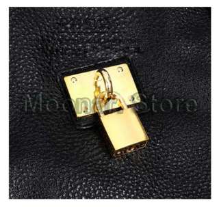 Korea Style Women Hobo PU Leather Handbag Shoulder Bag Tote Purse Lock 