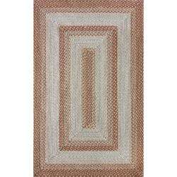   Alexa Cotton Fabric Braided Rust Lodge Rug (5 x 8)  