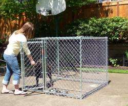 Lucky Dog Galvanized Chain Link Box Kennel  