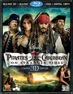 Pirates of the Caribbean On Stranger Tides (3D Blu ray / Blu ray 