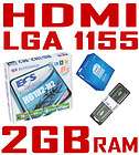 Intel G530 Dual Core CPU /2GB DDR3 RAM/ ECS H61H2 M2 HDMI Motherboard 