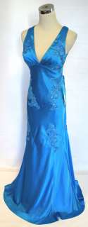 NWT ALEX & SOPKIA $140 Turquoise Evening Party Gown 5  