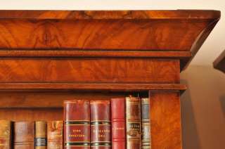 Pair Walnut Victorian Bookcases Open Book Case  
