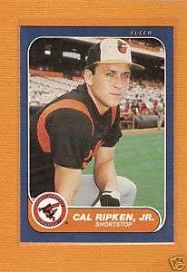 Cal Ripken Jr. 1986 Fleer Card Baltimore Orioles  