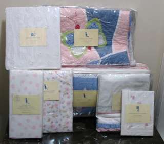 NEW Pottery Barn Kids SOPHIE BUTTERFLY Crib Quilt Set/7  