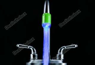 New Shower LED Light Faucet Bathroom Temperature Sensor Tap RGB Water 